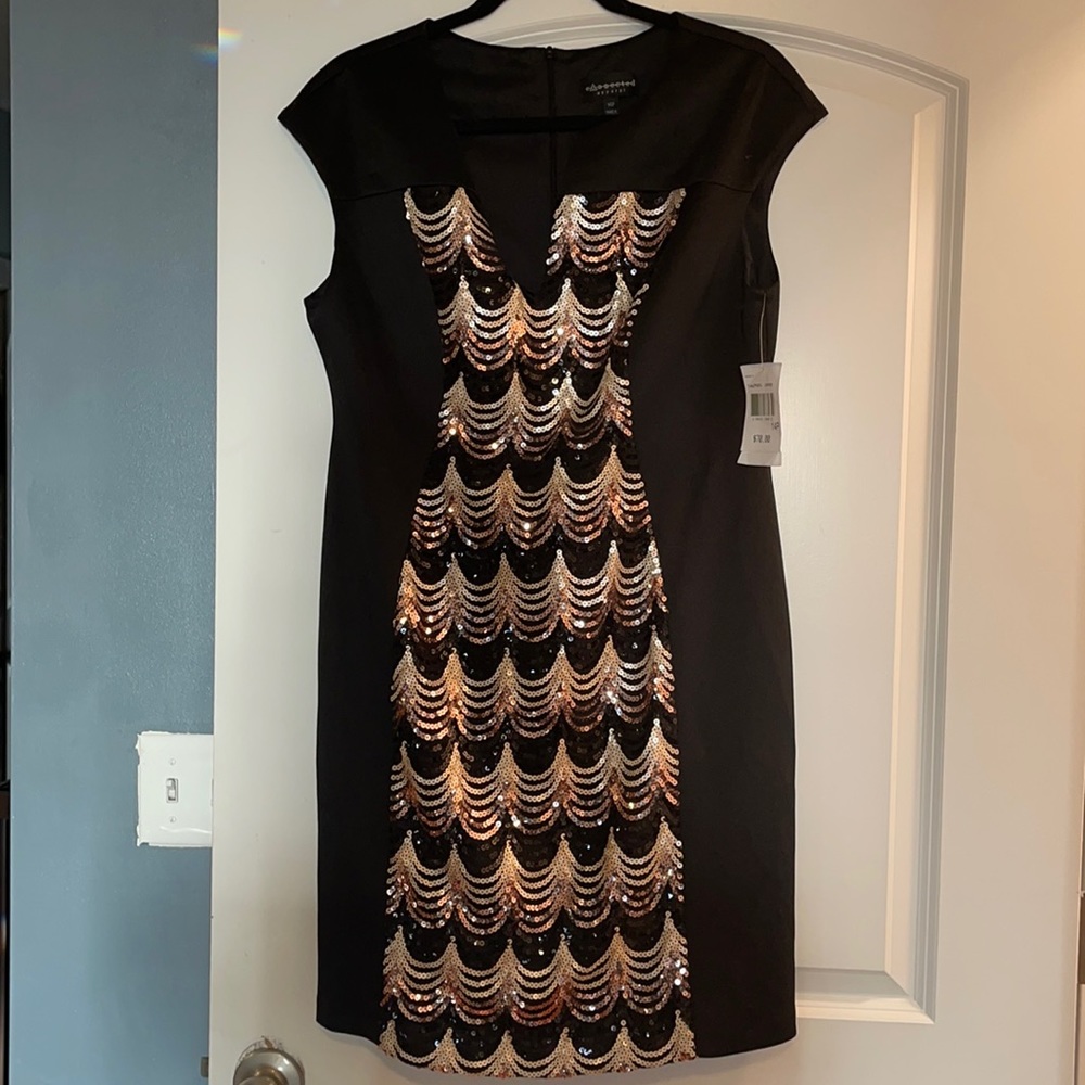 Connected Apparel size 14 black with golf sequins NWT